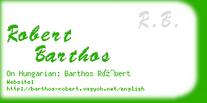 robert barthos business card